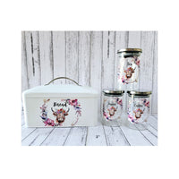 Cow Bread Tin & Canister Set