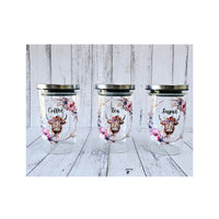 Glass cow canister set