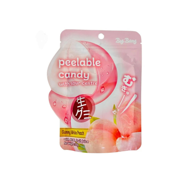 Peelable Candy with Sour Centre White Peach