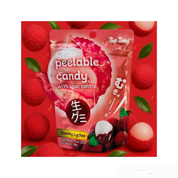 Peelable Candy with Sour Centre Lychee