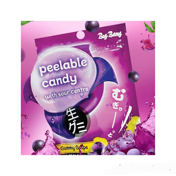 Peelable Candy With Sour Centre Grape
