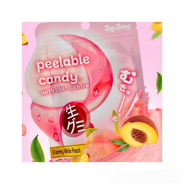 Peelable Candy with Sour Centre White Peach