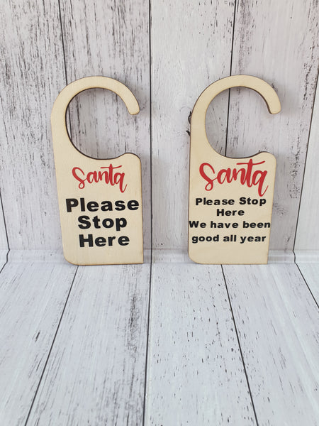 Santa door signs