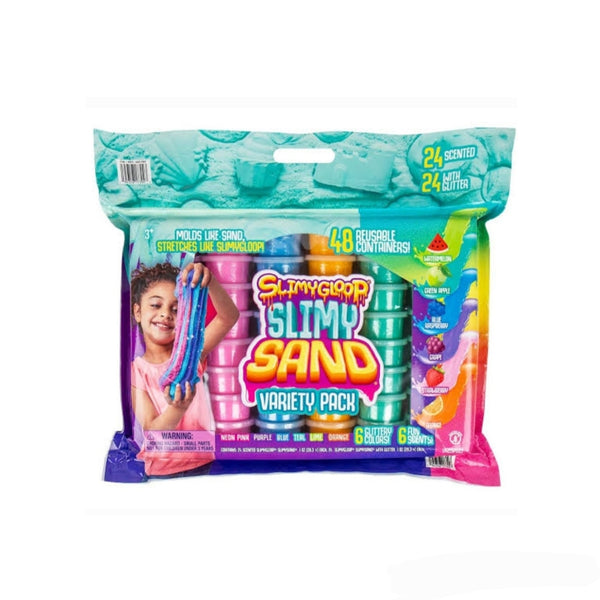 SlimyGloop Slimy Sand 48 piece Variety Pack (3 years+)