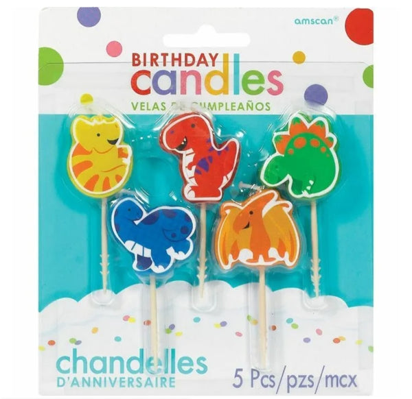 Dinosaur birthday candle