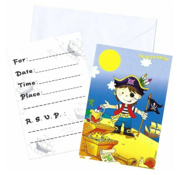 Pirate birthday invitations