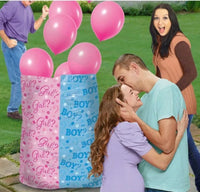 Girl gender reveal balloon stack