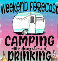 Weekend Forecast Camping Drinking Tumbler