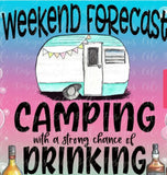 Weekend Forecast Camping Drinking Tumbler